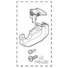 50823 Plastik parem + kruvi 2x M6x26
