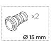 52460 Adapter, Ø 15mm