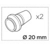 52461 Adapter, Ø 20mm, 2tk.