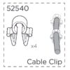 52540 Kaabli kinnitus, 4tk.