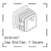 50191407 End cap 1" square