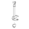 54113 Bike Arm 342mm-30 torque knob