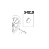 54810 Wheel Cap Rear Wheel 18" - Thule Glide 2, Thule Chariot